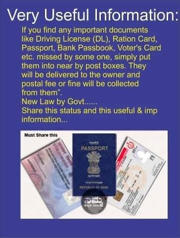 driving licence missing