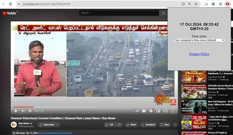 velachery flyover bridge drone view